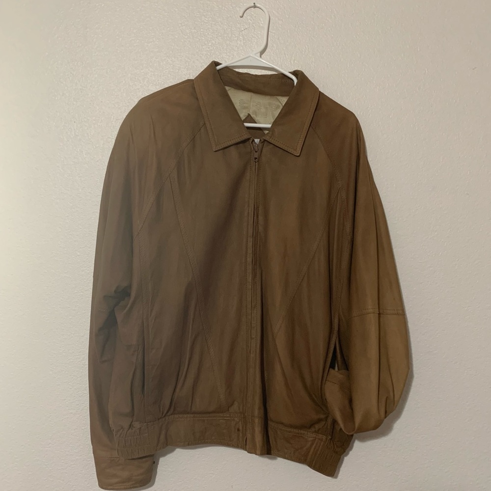 Mens Remy Leather Bomber Jacket